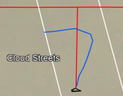 Car tows HG under a cloud street..JPG